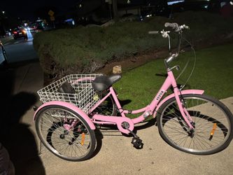 Vevor Bike Tricycle Beach Cruiser Handles Pink
