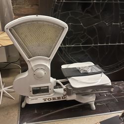 Antique Toledo Shop Scale Glass Front Missing As Is
