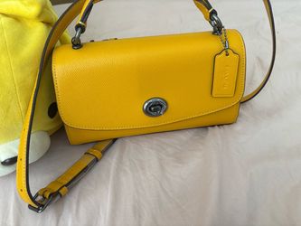 Coach Yellow Leather Crossbody Bag