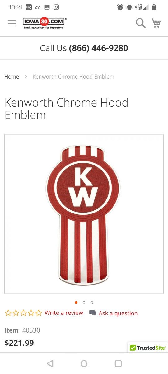 Kenworth T660 Hood Emblem OEM# L53-1002-10 In Sioux Falls, SD $92.00 - Foto 6