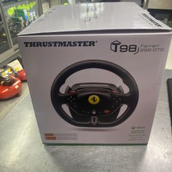 Brand New Sealed Thrust master T98 Ferrari 296 gts Racing Wheel And Pedals 