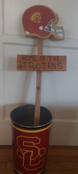Yard Sign and Trash Can