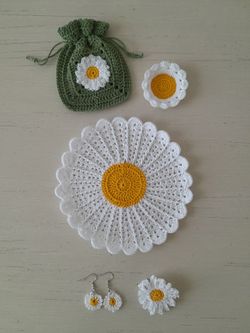 Handmade Collectible Crochet Floral Sets