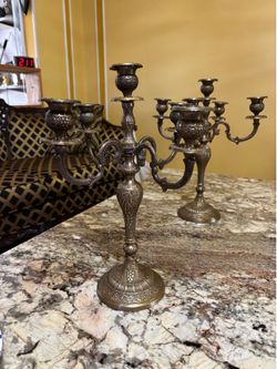 Vintage brass candleabra