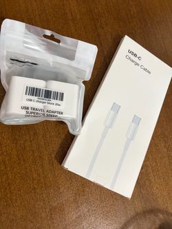 USB-C Charge Cable and 20W Charger Block Bundle