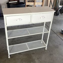 White console table