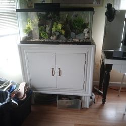 90 Gallon Fish Tank New. Comes With Two Filters Rocks Pumps Everything You Need For A Tank And Homemade Stand Really Strong . Better The Best 