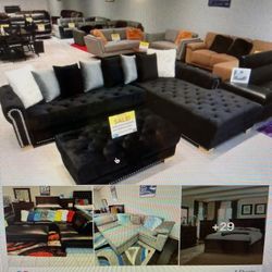 COMFY NEW SOFIA SECTIONAL SOFA AND OTTOMAN SET ON SALE ONLY $799. IN STOCK SAME DAY DELIVERY 🚚 EASY FINANCING $10 DOWN