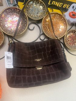 Coach Soft Croc Etta Crossbody Bag