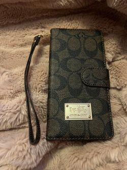 New Coach Signature Canvas Wallet Folio Case for iPhone 13, 14 and 15 Pro Max 