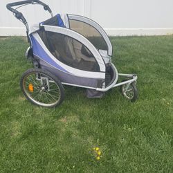 ClevrPlus Deluxe 3-in-1 Double 2 Seat Bicycle Bike Trailer Jogger