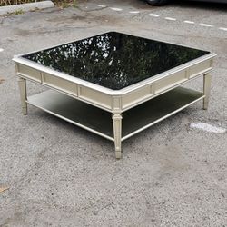 Elegant Coffee Table With Mirror Top