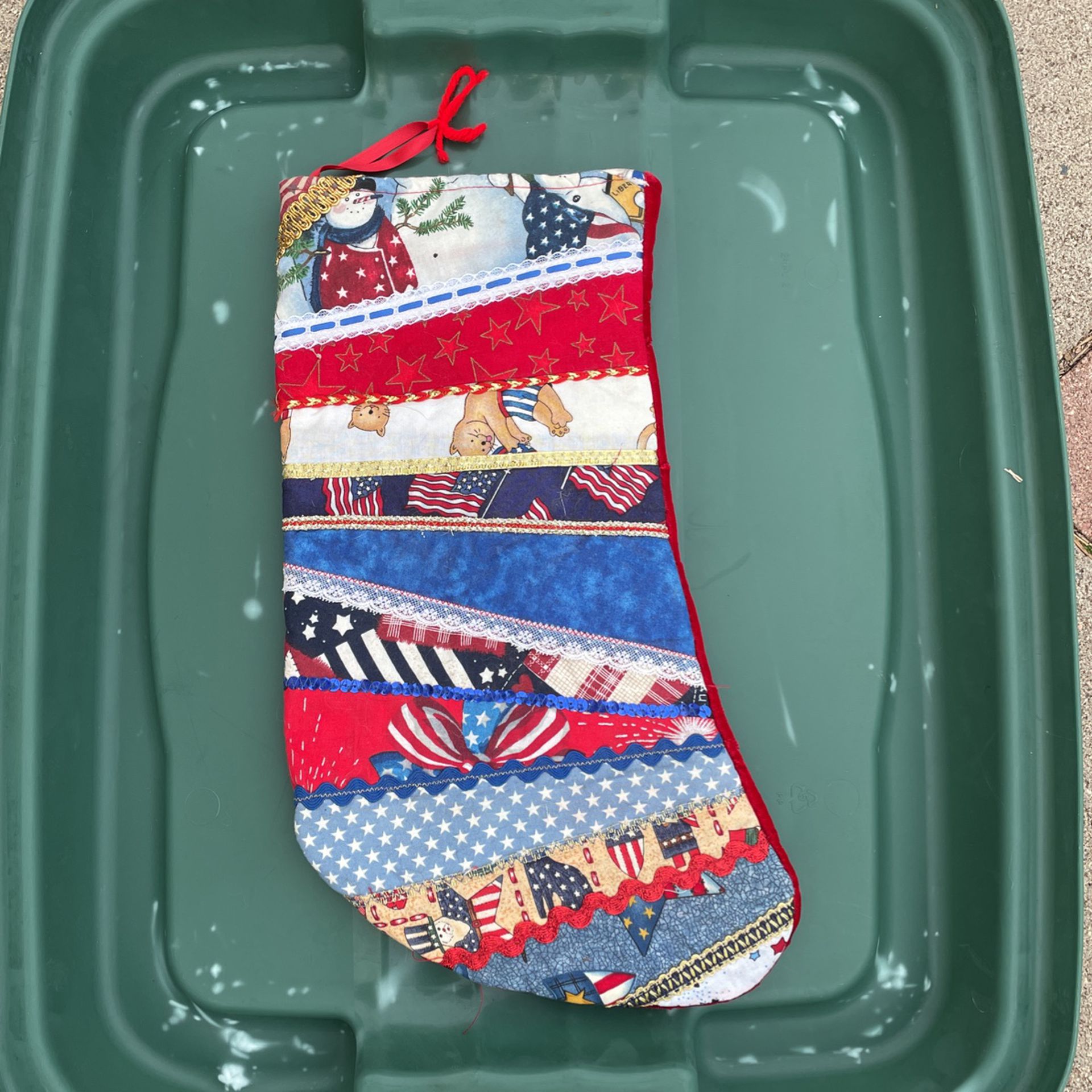 Homemade Quilted Christmas Stocking