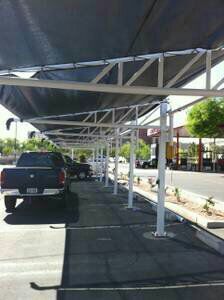 Steel trusses for self vacuum car wash