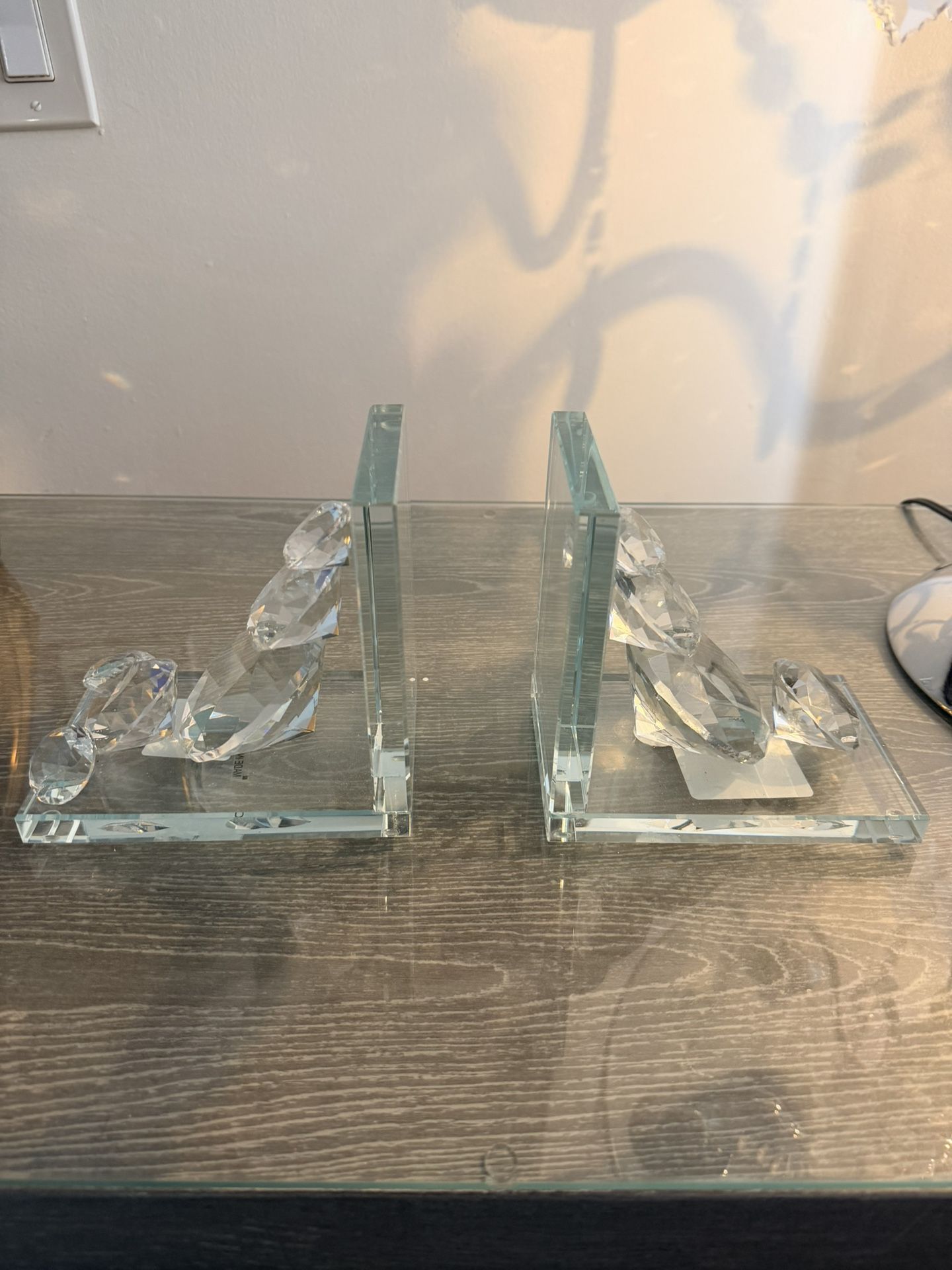Z Gallerie Crystal Book Ends