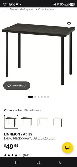 Ikeas black table with removable legs
