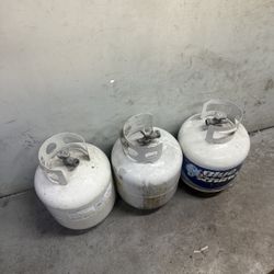 3 Empty Propane Tanks