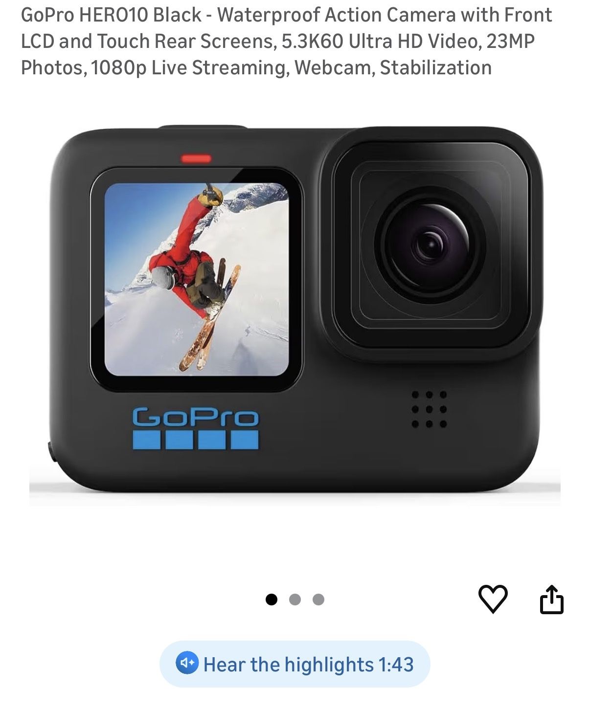 Go Pro Hero 10 Black 