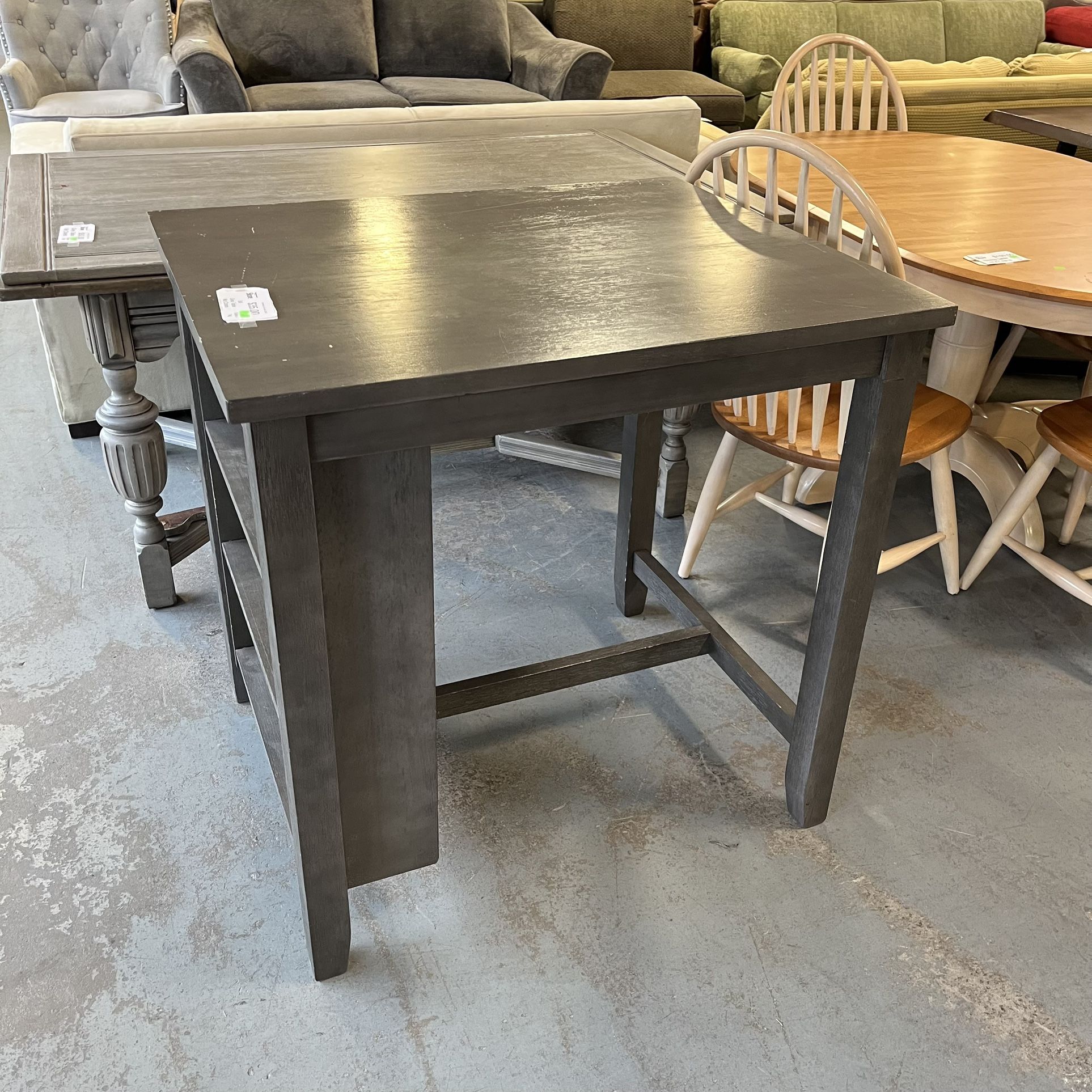 Grey Tall Bistro Table Or Desk (in Store)