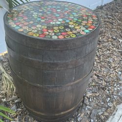 Custom Bourbon Barrel Table 