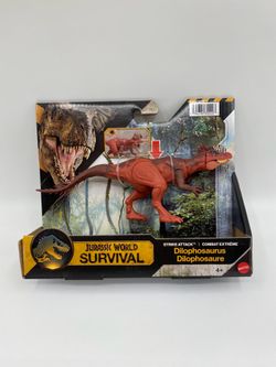 Mattel Jurassic World Survival Strike Attack Combat Extreme Dilophosaurus