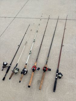 COMPLETE SET (6 fishing rods + reel) /