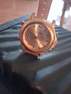 Tel Time Quartz Watch Rose Gold Tone