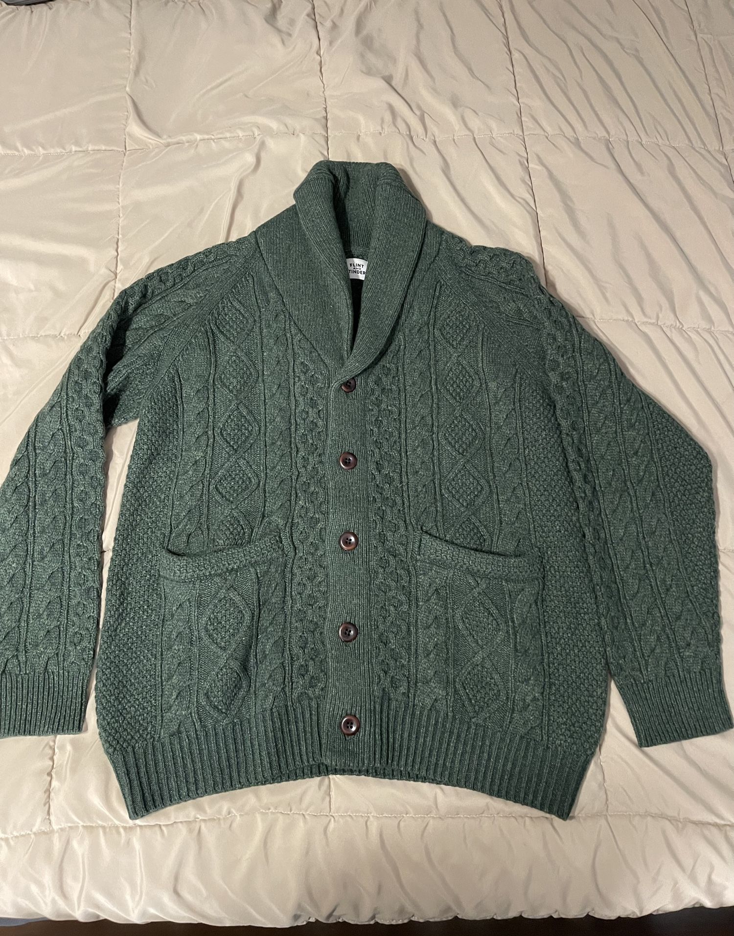 Flint And Tinder- Aran Cable Knit Cardigan