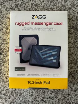 iPad 8/9th 10.2 Inch ZAGG Rugged Messenger Case With Snap On Screen Protector Brand New
