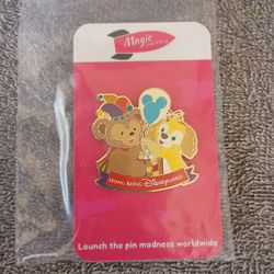 HKDL Hong Kong Balloon Starter Duffy and Cookie White Disney Pin 134932