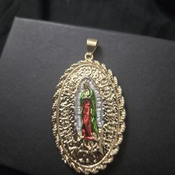 Gold Plated Double-Sided St. Jude & Virgen de Guadalupe Pendant ✝️