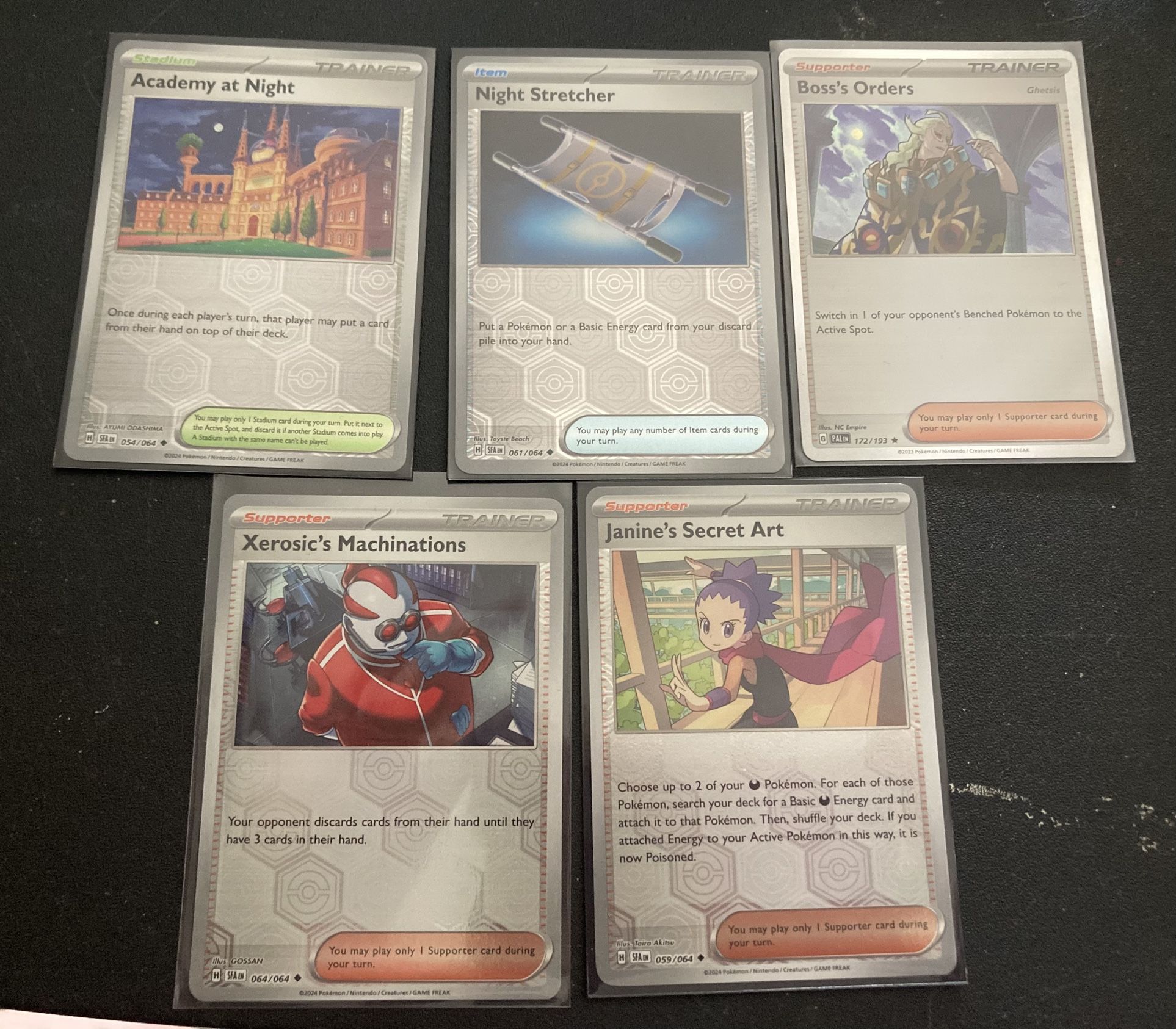 Lot Of 5 Pokemon Trainer Cards 