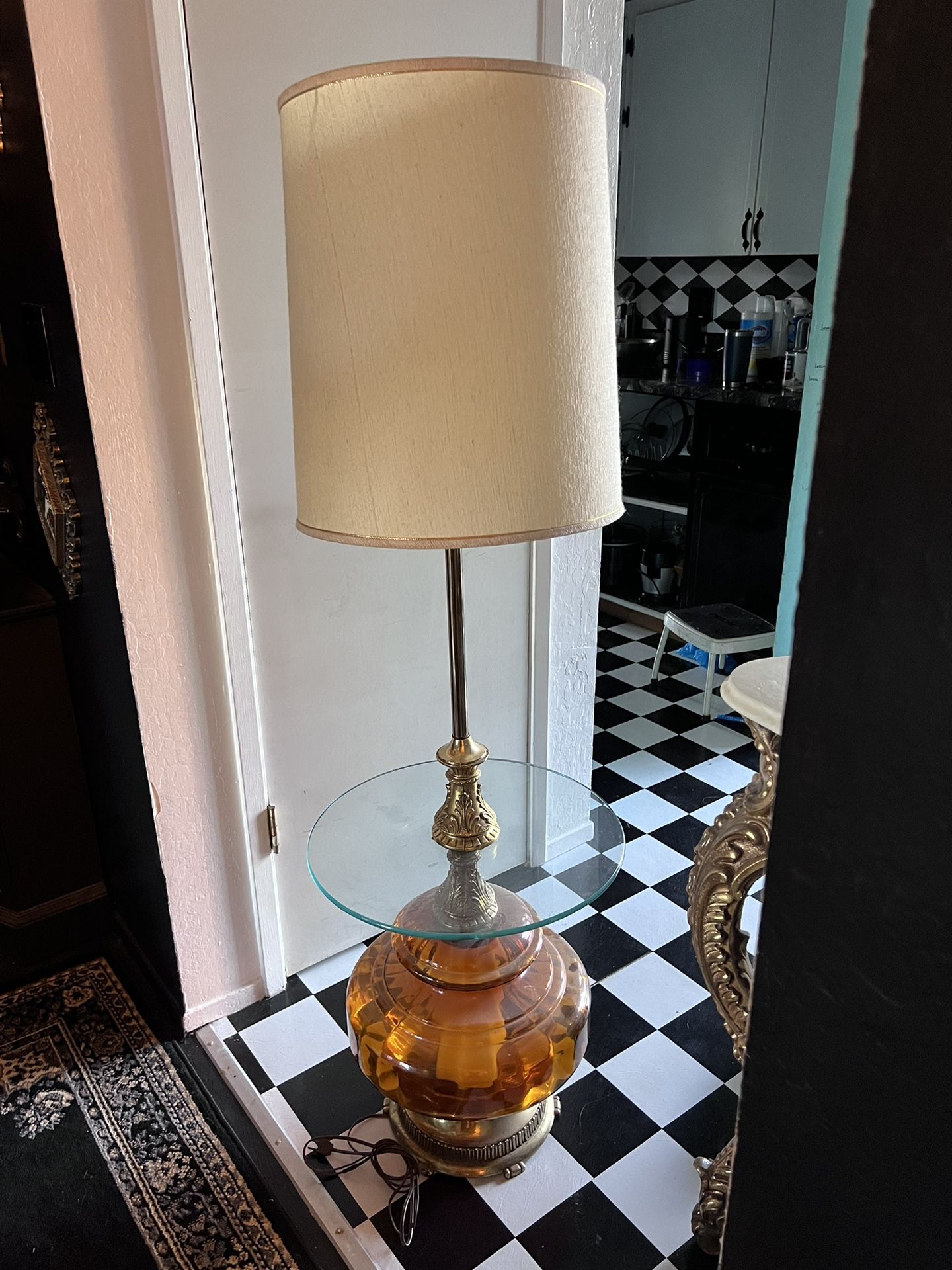 Vintage Amber Lamp