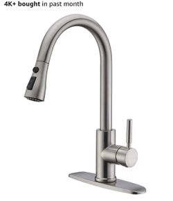 WEWE Gold Kitchen Faucet with Pull Down Sprayer
