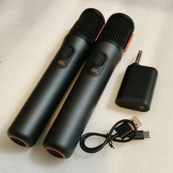 JBL Wireless Karaoke Microphone Set w/ Receiver & Charging Cable - PartyBox Compatible 
