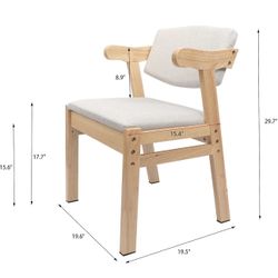 New in box. 50% off MSRP 🔥 Study Chair Rubber Wood Height Adjustable Dining/Office/Leisure Chair（Na