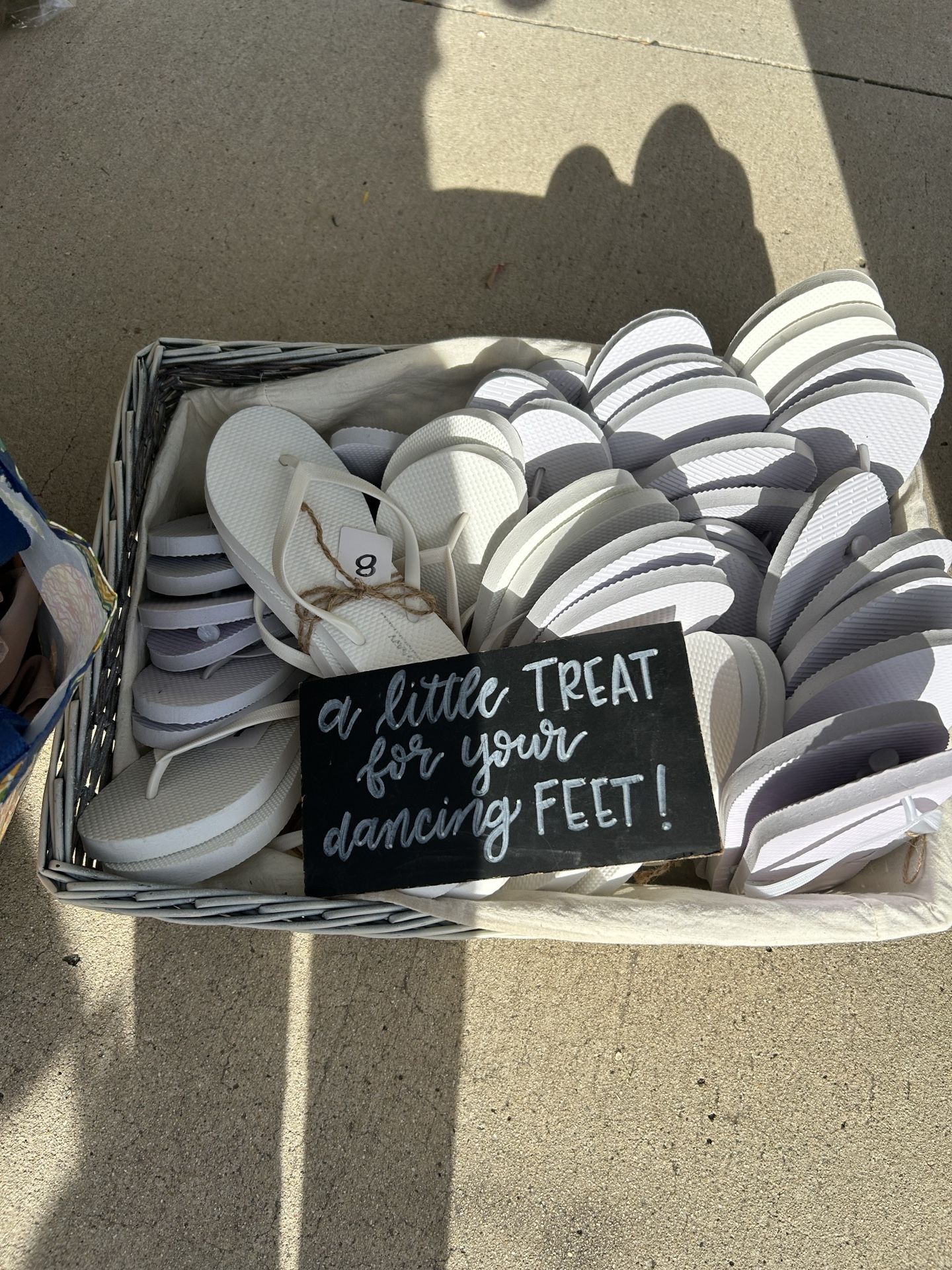 Basket Of Sandals For Wedding