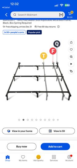 Bed frame size adjustment