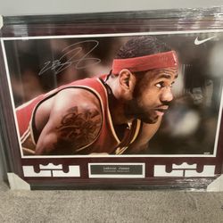Huge Lebron James Upper Deck autograph Custom Frame UDA