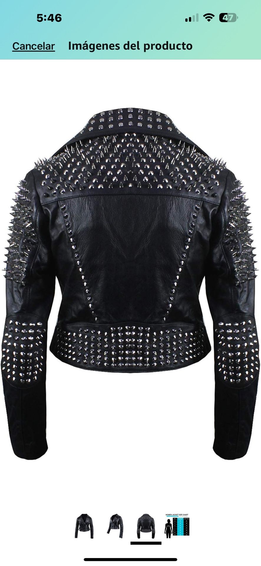 Studded Black Leather Jacket