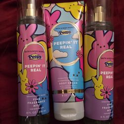 Bath and body works peeps fine fragrance mist & body cream