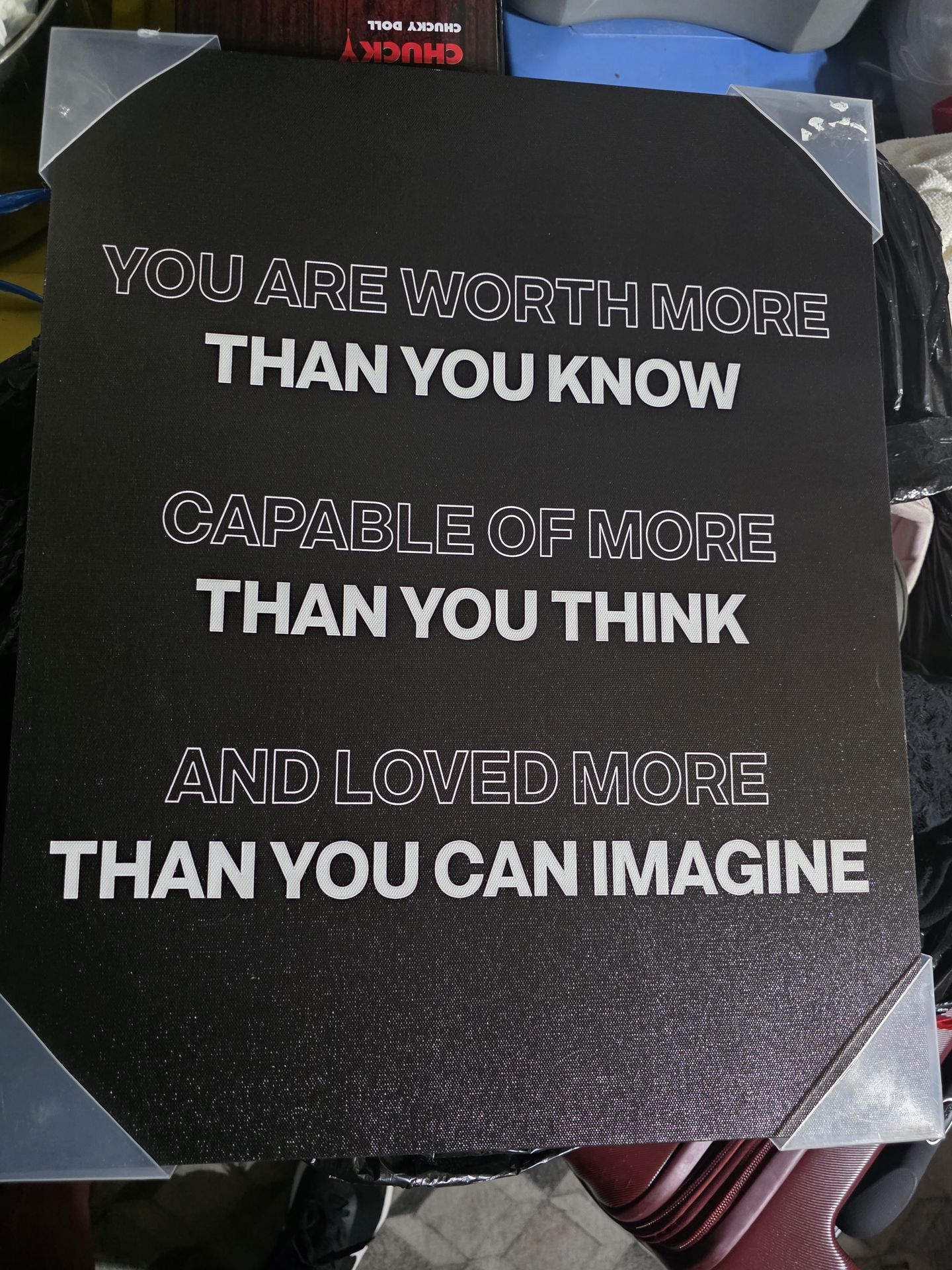 Motivational canvas painting