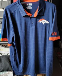 *NEW* NFL Team Apparel Denver Broncos Football Polo Shirt Size 2XL STITCHED