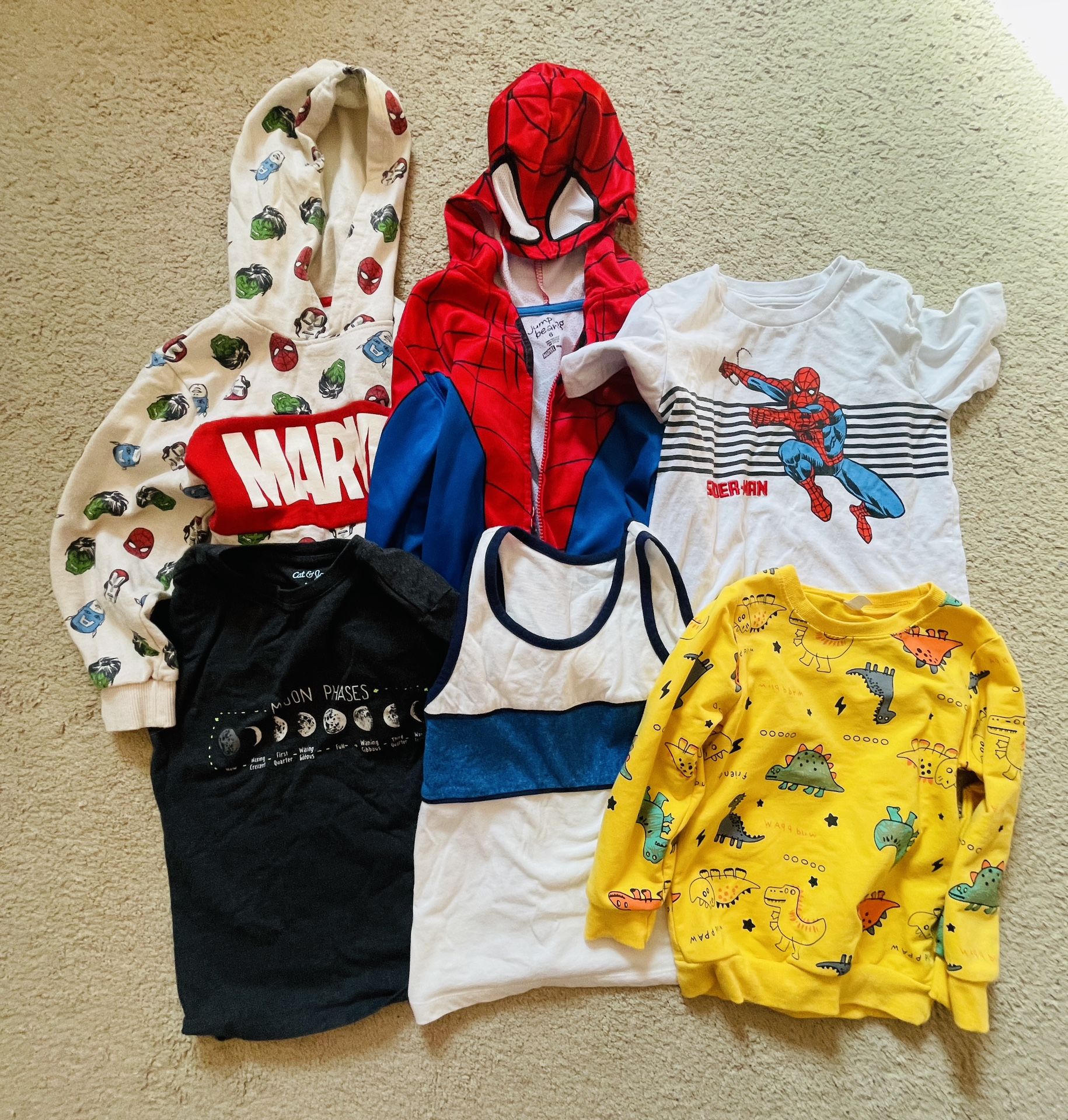 6 Pack Assorted 6T Boy's Shirts, Sweaters, & Jacket