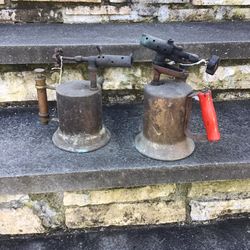 Pair of Vintage Brass blow Torch