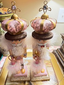 Kurt Adler Pink and Gold Nutcracker Set
