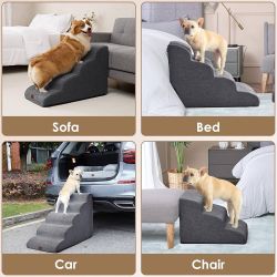 EHEYCIGA Curved Dog Stairs Ramp