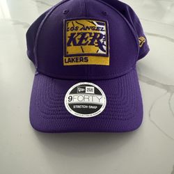 New Era 9Forty Los Angeles Lakers Stretch Hat Cap Snap NBA Basketball Purple