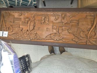 Hand carved vintage coffee table