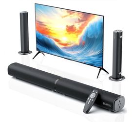 VEATOOL 2.2ch Sound Bar, 100W Bluetooth 5.0 Sound Bars for Smart TV, 3D